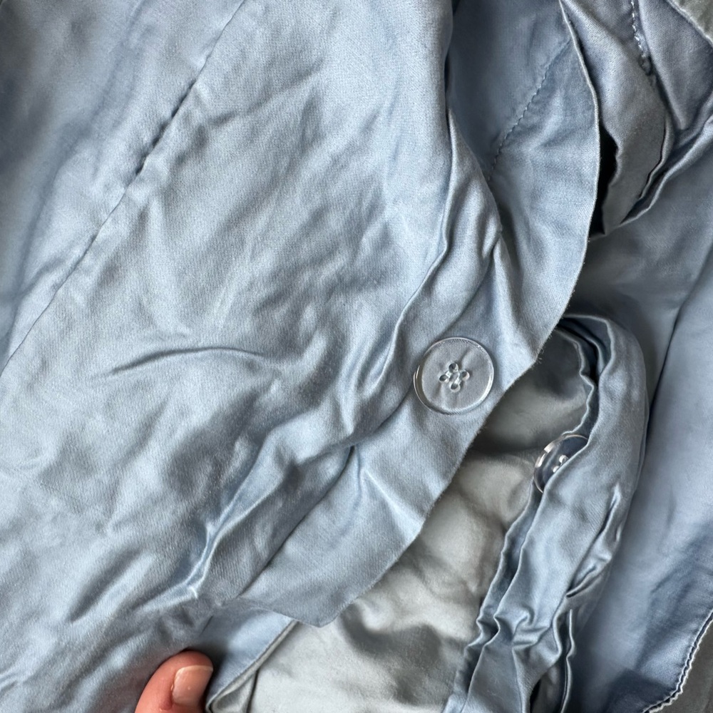 Luxury Mulberry Silk Duvet Cover Set - Blue - Picture 10 of 11